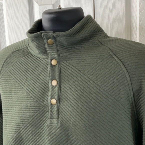 Goodfellow & Co Men's Quilted Snap Pullover Sweatshirt Various Sizes - Picture 2 of 12